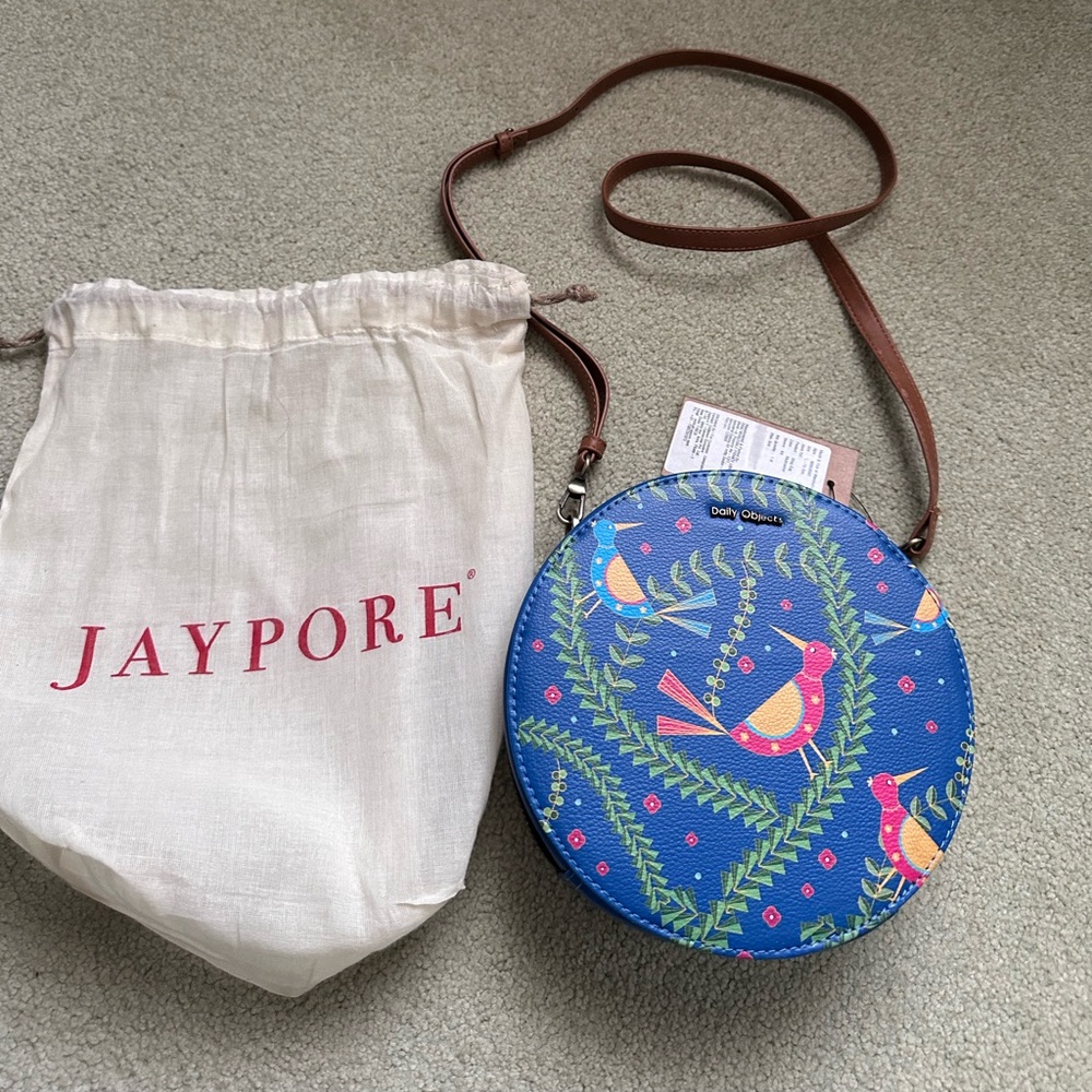 Blue summer crossbody bag